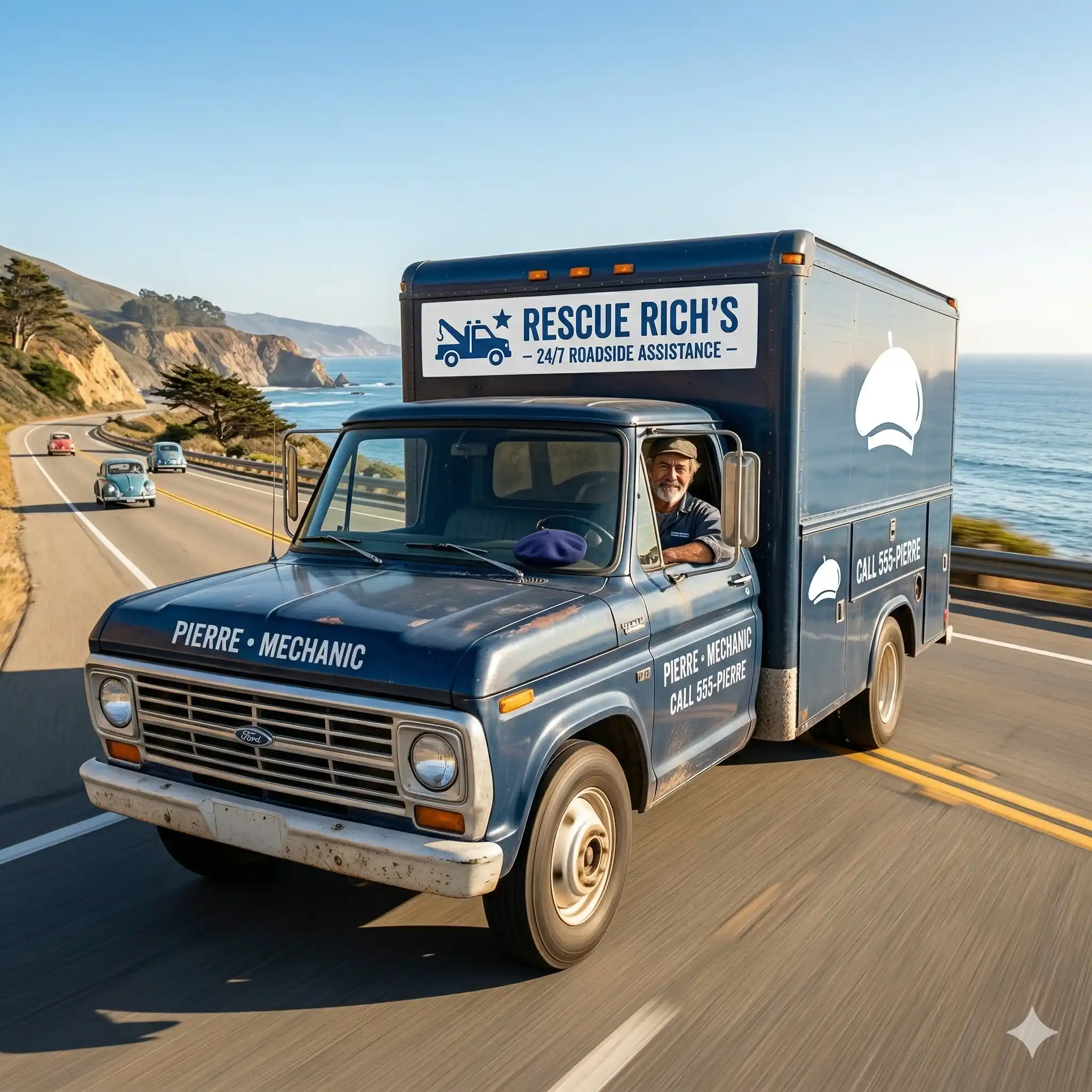 Rescue Rich's truck on the road